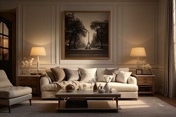 Style frame in a cozy living space with a relaxed, yet elegant ambiance. Generative AI