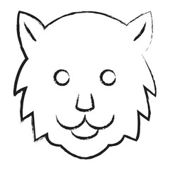 Hand drawn Tiger face icon