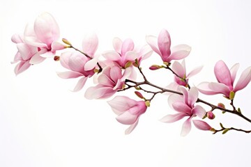 Fototapeta na wymiar pink magnolia on white background, Generative AI