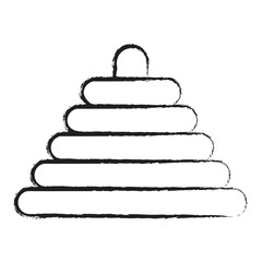 Hand drawn Toy pyramid icon