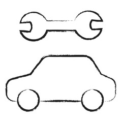 Hand drawn Car repair icon