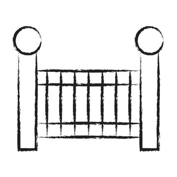 recommend clip art: Hand drawn Crib icon
