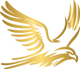 Golden eagle, gold eagle head