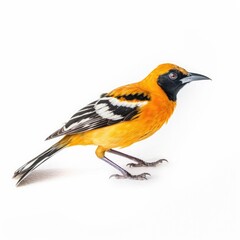 Fototapeta premium Spot-breasted oriole bird isolated on white background.