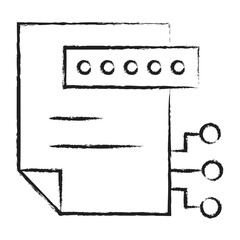 Hand drawn File Password icon