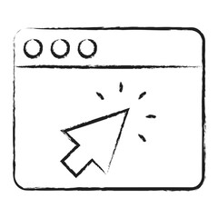 Hand drawn Cursor browser icon