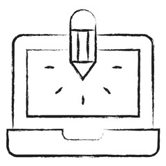 Hand drawn Laptop icon