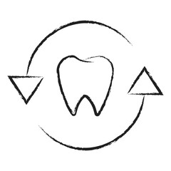 Hand drawn Refresh teeth icon