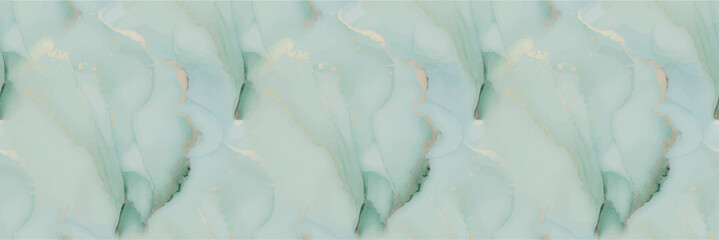 Naklejka premium Green Art Paint. Luxury Marble. Foil Oriental Watercolor. Water Color Watercolor. Luxury Seamless Template. Marble Alcohol Ink. Blue Marble Background. Gold Light Elegant Glitter. Metal Vector Ink.