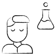 Hand drawn Chemistry Student icon