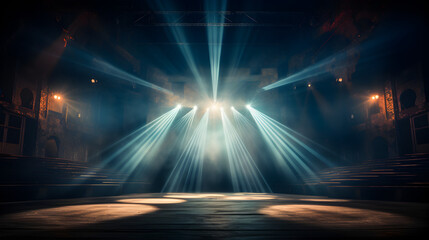 Stage Lights on Empty Stage