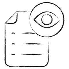 Hand drawn View document icon