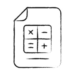 Hand drawn Maths Document icon