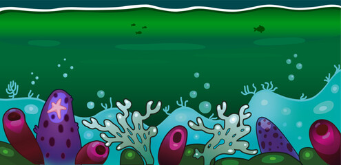 
Underwater Undersea Vector Illustration