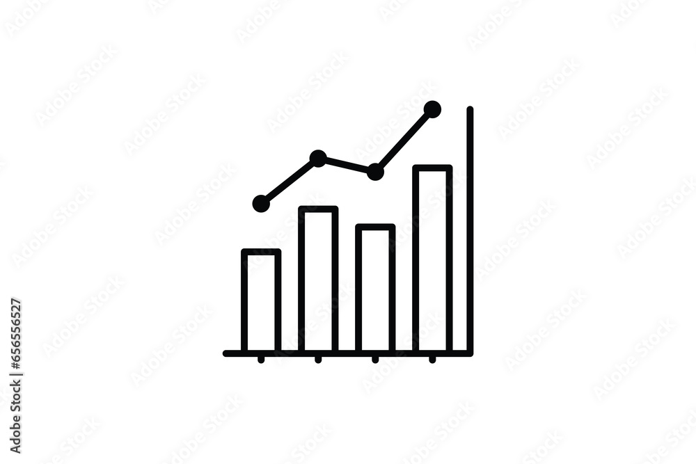 Poster graph chart icon. icon related to business. suitable for web site design, app, ui, user interfaces. 