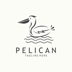Pelican Bird Logo Template