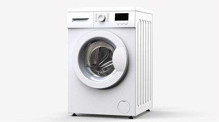 washing machine isolated white background.Generative AI