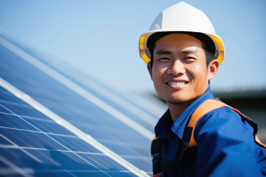 Sun Power Oversight: Engineer Monitors and Maintains the Solar Farm's Energy Harvesters