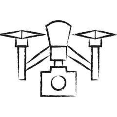 Hand drawn Drone Camera Icon