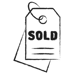 Hand drawn Sold Tag icon