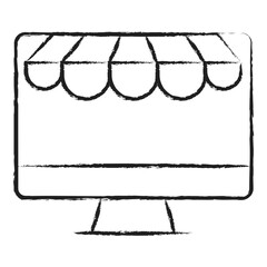 Hand drawn Desktop Shop icon