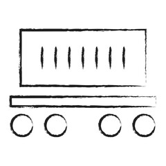 Hand drawn Container truck icon