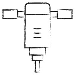 Hand drawn Drill machine icon