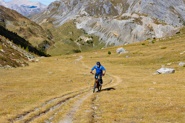 mountain bike excursion in Trela Valley in Bormio in Valtellina, Italy - 656562920