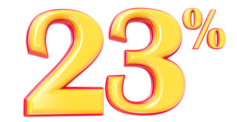 Number Gold 3D Render