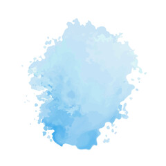 Abstract blue watercolor water splash