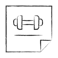 Hand drawn Gym Sticky icon