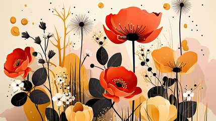 minimalist illustration of a flower