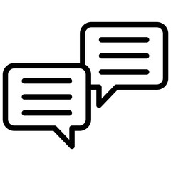 Comment Boxes Outline Icon