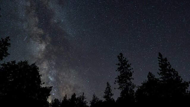 Perseids Meteor Shower with Milky Way Timelapse