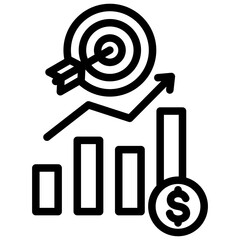 Business Goal Outline Icon