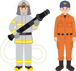 消防士の若い男性　防災　レスキュー