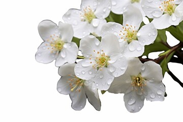 white cherry blossom, Generative AI