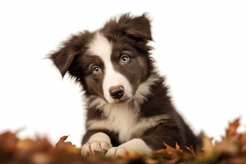 Fototapeta premium border collie puppy, Generative AI
