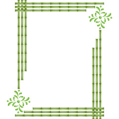 bamboo frame ornament vector design