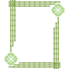 bamboo frame ornament vector design