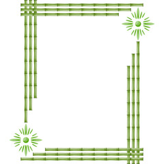 bamboo frame ornament vector design