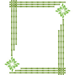 bamboo frame ornament vector design