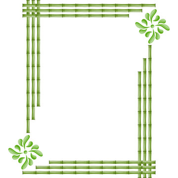 bamboo frame ornament vector design
