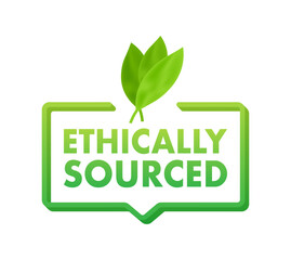 Ethically sourced. Natural and organic products. Vector stock illustration