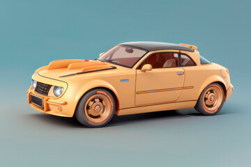 3D render of a stylised car