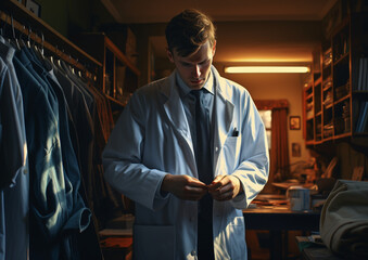 Fototapeta lekarz w trakcie swojej pracy. obraz