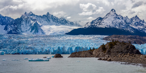Grey Glacier - Torres Del Paine - Chile - South America - obrazy, fototapety, plakaty