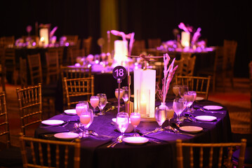 Close view of a decoration on dinner table
