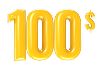 Number Gold 3D Render