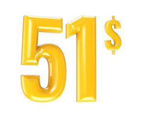 Obraz premium Number Gold 3D Render